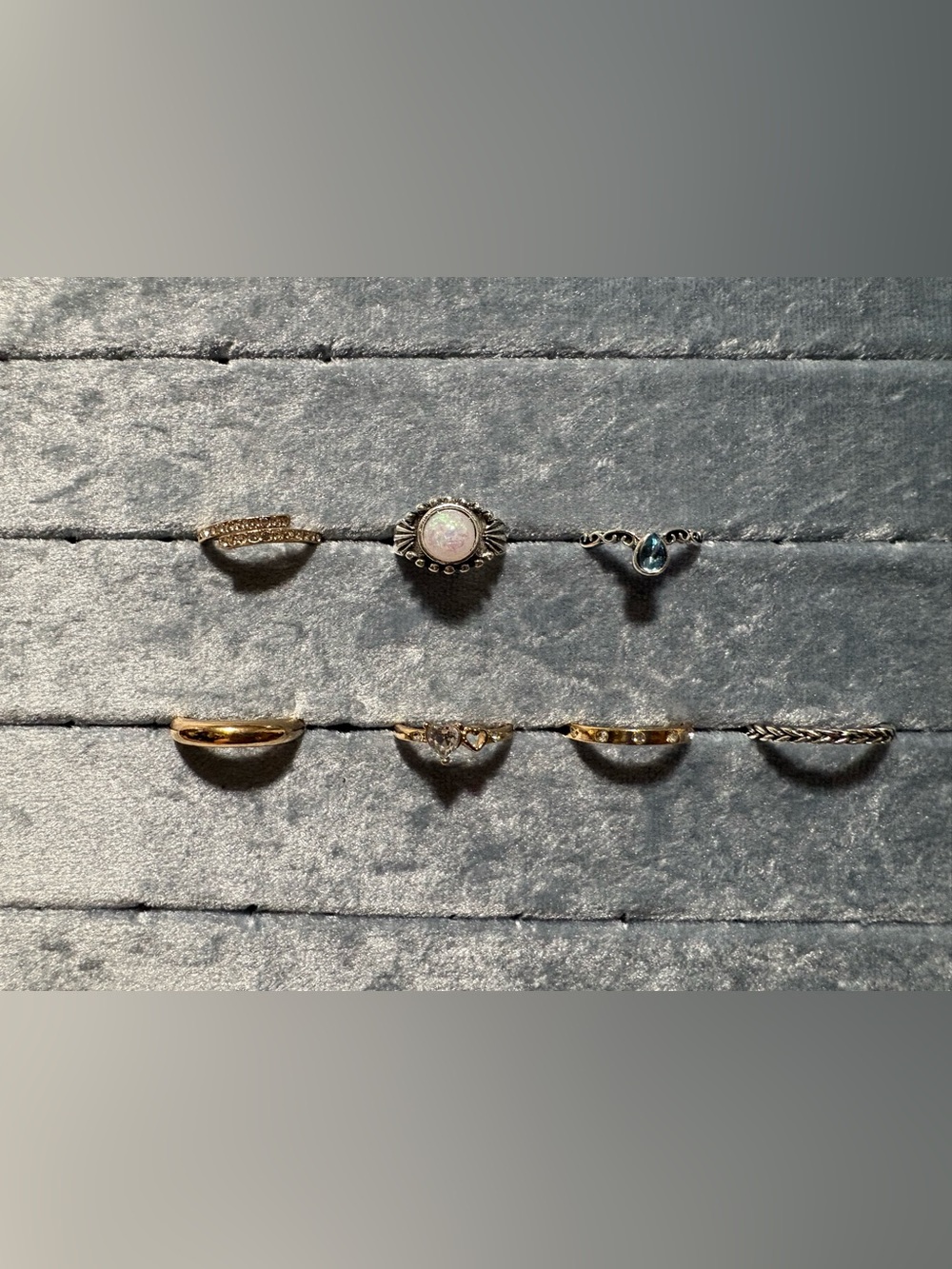 Silver and gold ring bundle